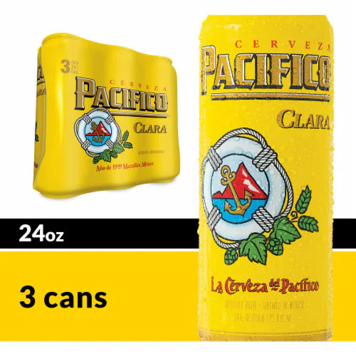 Pacifico Clara 24oz 3 Pack Can