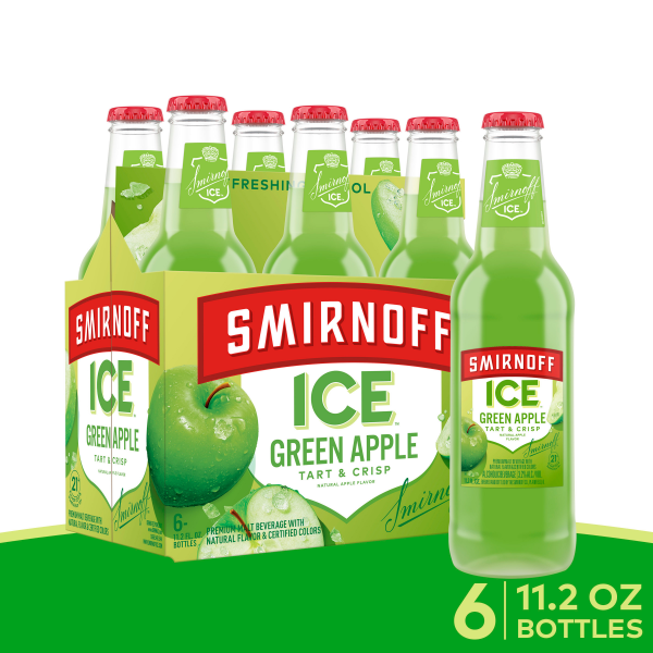 Smirnoff Ice Green Apple 11.2oz 6 Pack Bottles