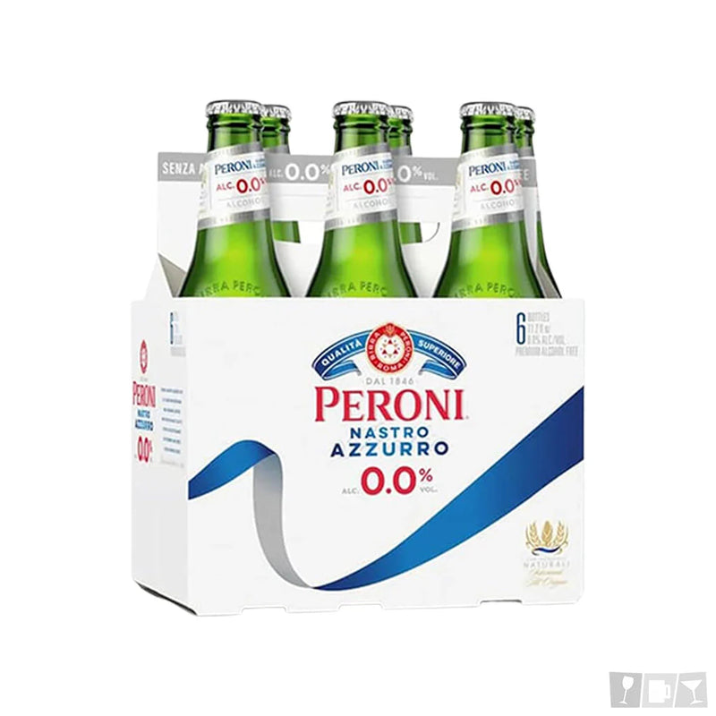 Peroni Nastro Azzurro 0.0% 12oz 6 Pack Bottle