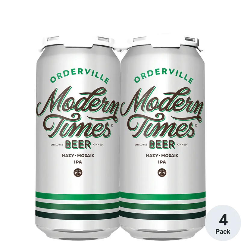 Modern Times Orderville Hazy IPA 16oz 4 Pack Can