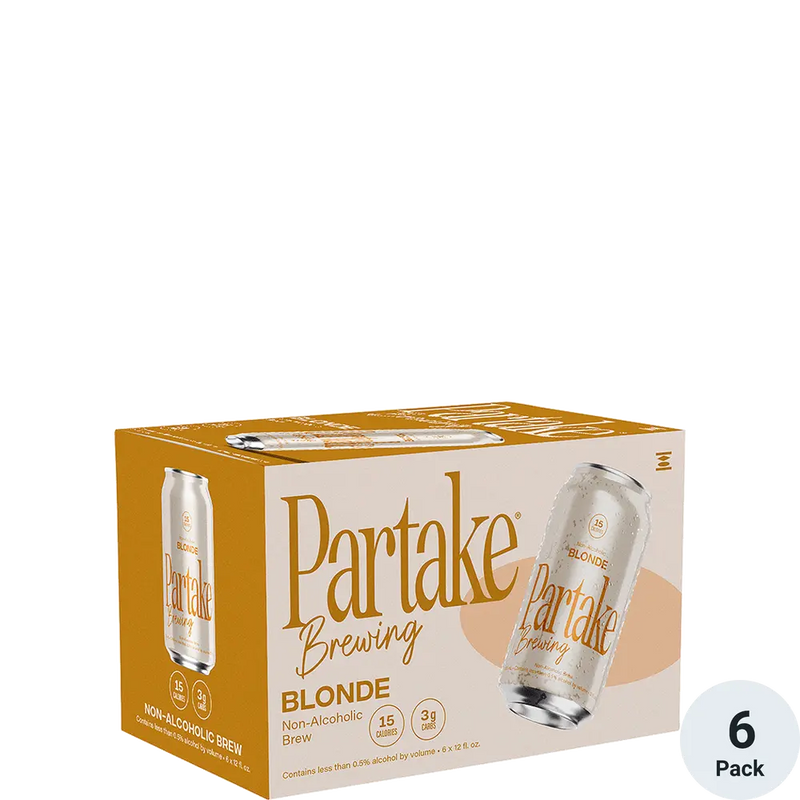 Partake Blonde Non Alcohoic 12oz 6 Pack Can