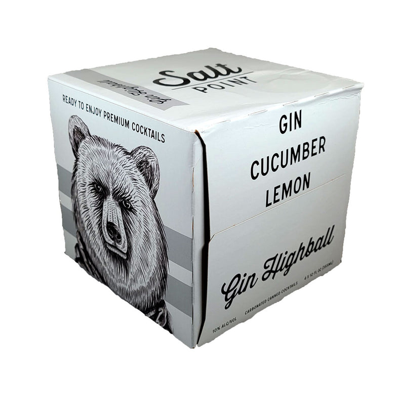 Salt Point Gin Highball Canned Cocktails 12oz 4pack Cans