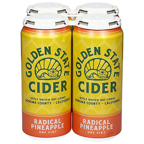 Golden State Radical Pineapple Cider 16oz 4pack Cans