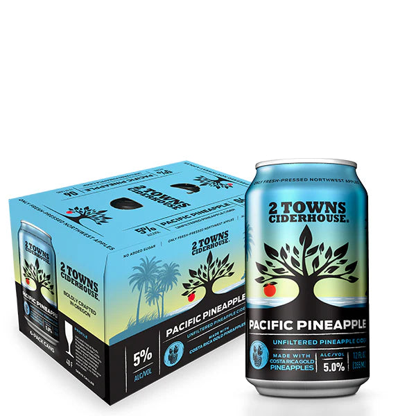 2 Town Cider Pacific Pineapple N/A 6pk Cans