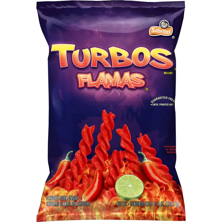 Turbos Flamas Flavored Corn Snacks 233.8g