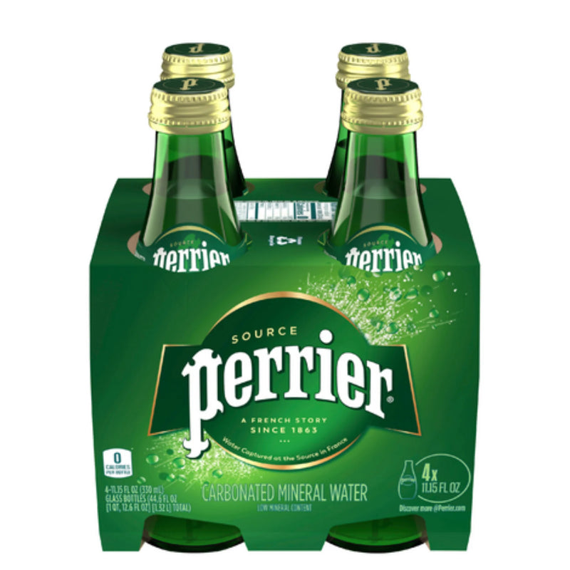 Perrier Mineral Water 12oz 4 Pack Bottle