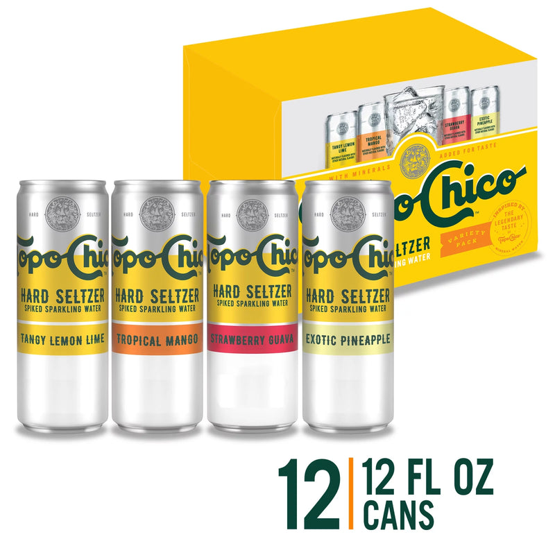 Topo Chico Hard Seltzer Variety 12 Pack Can