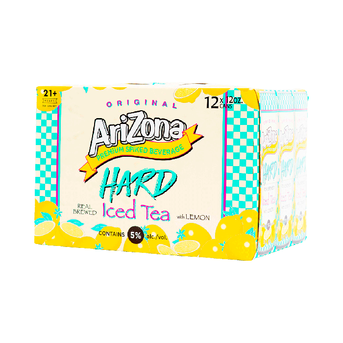 Arizona Hard Iced Tea With Lemon 5% Abv 12 Pack