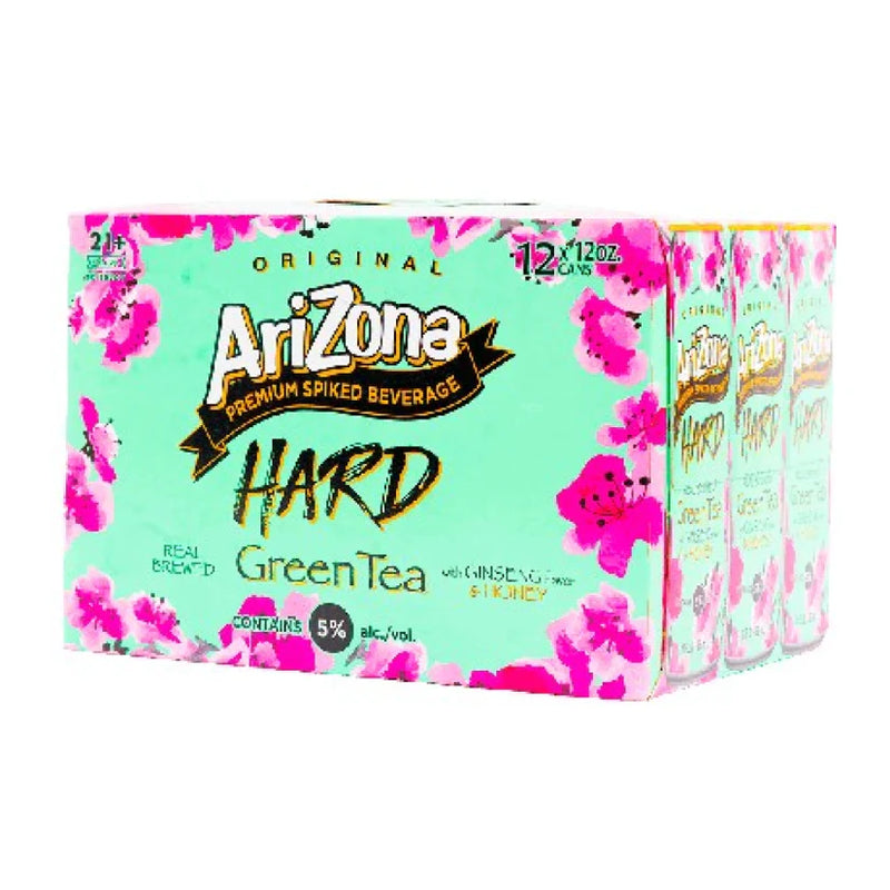 Arizona Hard Iced Tea With GreenTea & Honey 5% Abv 12 Pack