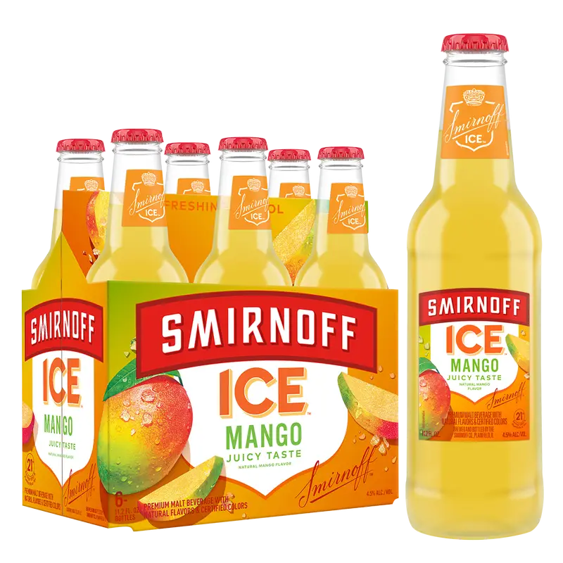 Smirnoff Ice Mango 11.2oz 6 Pack Bottles