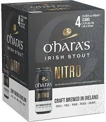 Oharas Irish Stout Nitro 16oz 4pk Cans