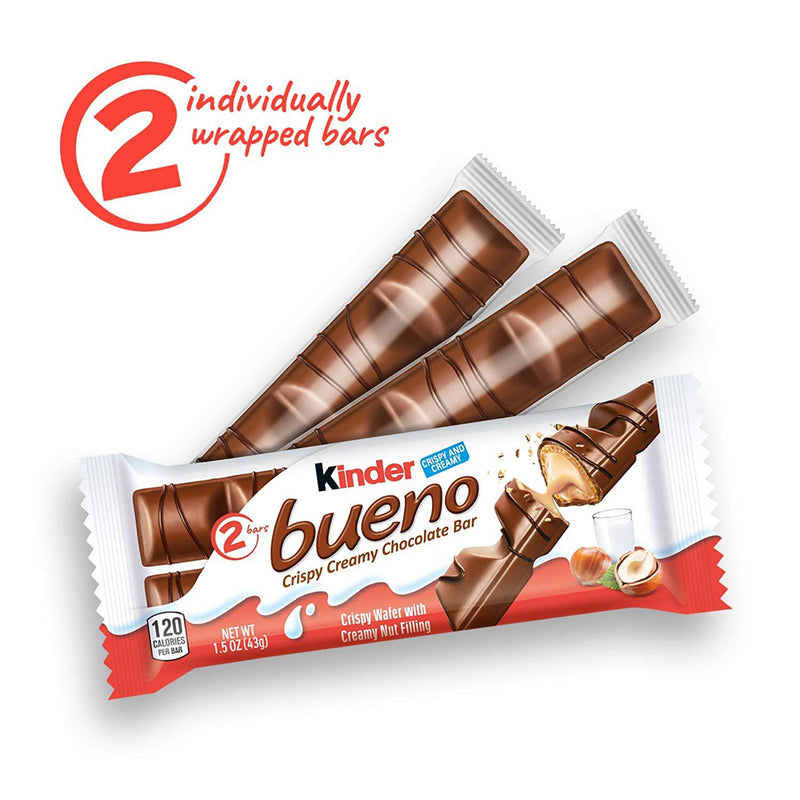 Kinder Bueno Crispy Creamy Chocolate Bar 1.5 Oz (43g)