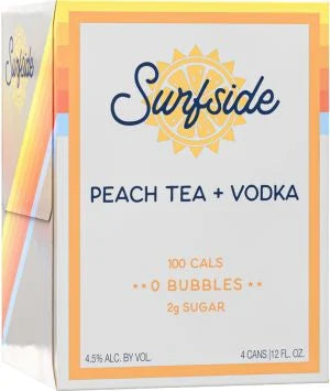 Surfside Peach Tea + Vodka 12oz 4pack Cans